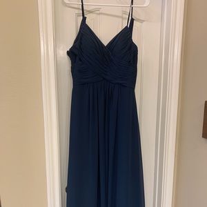 Azazie Haleigh navy bridesmaids dress